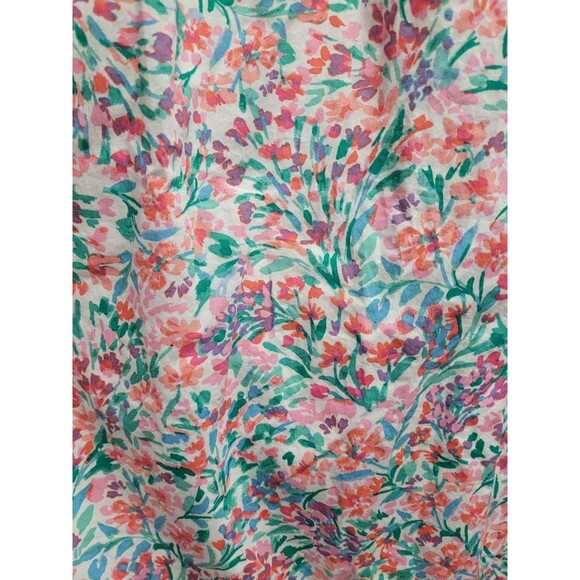 NWT J.Crew Ruffle Sleeve Floral Cotton Midi Dress Pink Green Sz 10 CI215 Pockets - Picture 7 of 12